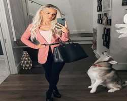 The star has adopted a husky named Nalla in her home The star has adopted a husky named Nalla in her home.